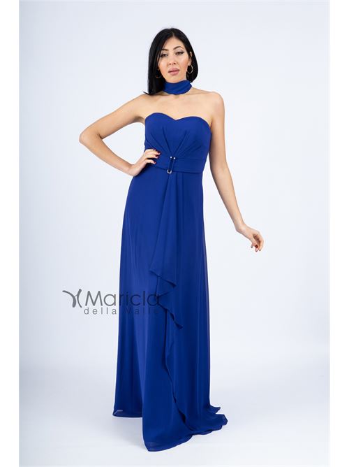 Abito lungo con scollo a cuore MARICLA ELEGANCE | JC34356ROYAL